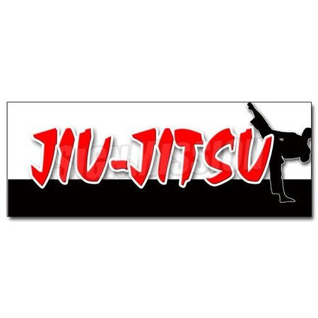 Signmission JIU-JITSU DECAL sticker martial art karate self defense school brazilian, D-48 Jiu-Jitsu D-48 Jiu-Jitsu